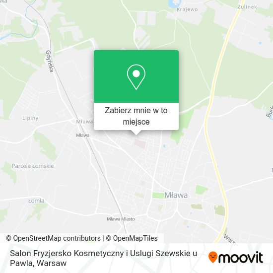 Mapa Salon Fryzjersko Kosmetyczny i Uslugi Szewskie u Pawla