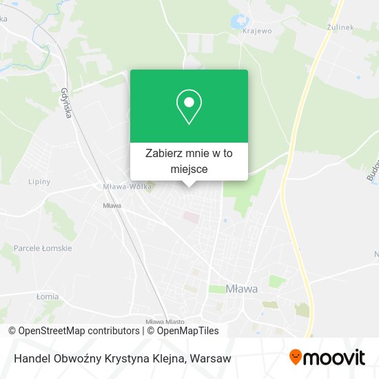 Mapa Handel Obwoźny Krystyna Klejna