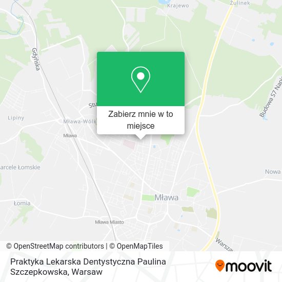 Mapa Praktyka Lekarska Dentystyczna Paulina Szczepkowska