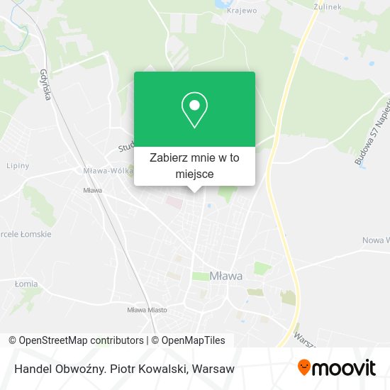 Mapa Handel Obwoźny. Piotr Kowalski