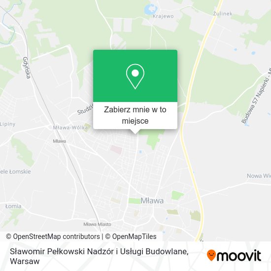 Mapa Sławomir Pełkowski Nadzór i Usługi Budowlane