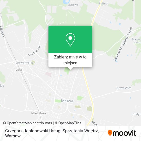 Mapa Grzegorz Jabłonowski Usługi Sprzątania Wnętrz