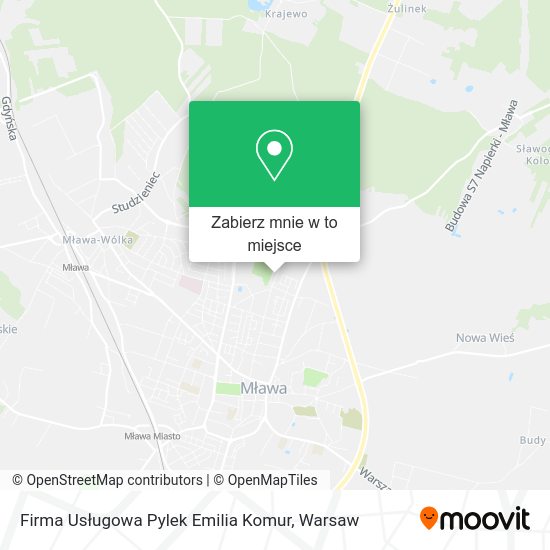 Mapa Firma Usługowa Pylek Emilia Komur