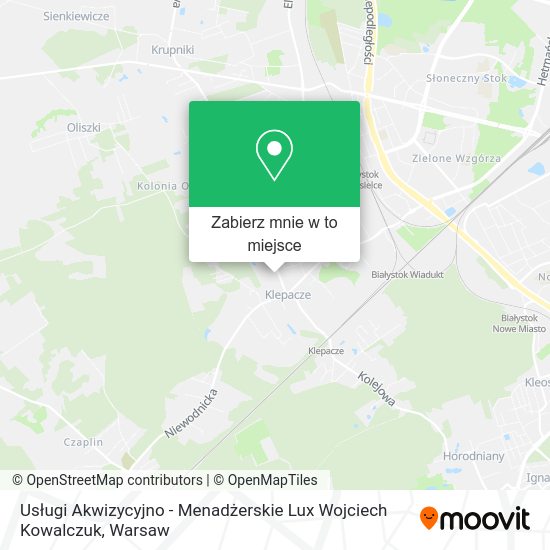 Mapa Usługi Akwizycyjno - Menadżerskie Lux Wojciech Kowalczuk