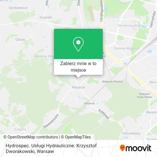 Mapa Hydrospec. Usługi Hydrauliczne. Krzysztof Dworakowski