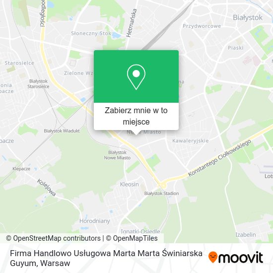 Mapa Firma Handlowo Usługowa Marta Marta Świniarska Guyum