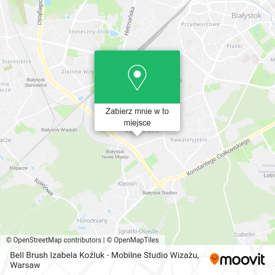 Mapa Bell Brush Izabela Koźluk - Mobilne Studio Wizażu