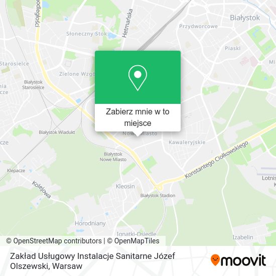 Mapa Zakład Usługowy Instalacje Sanitarne Józef Olszewski