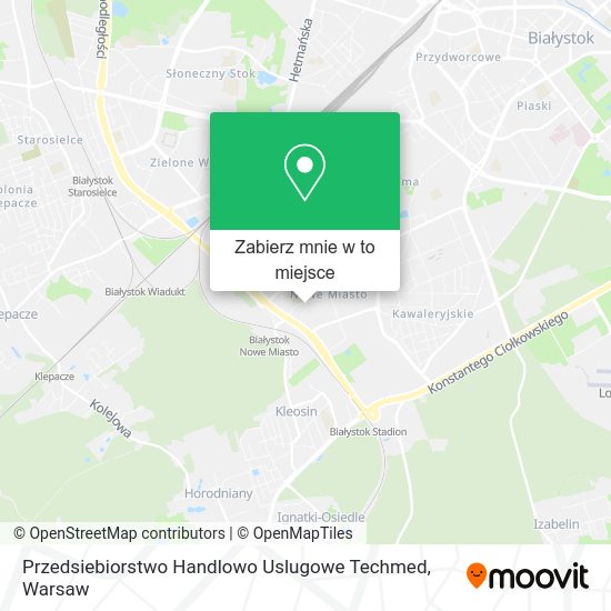 Mapa Przedsiebiorstwo Handlowo Uslugowe Techmed