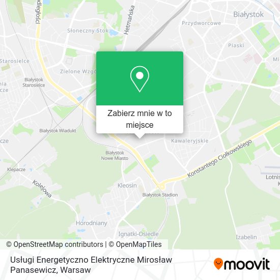 Mapa Usługi Energetyczno Elektryczne Mirosław Panasewicz