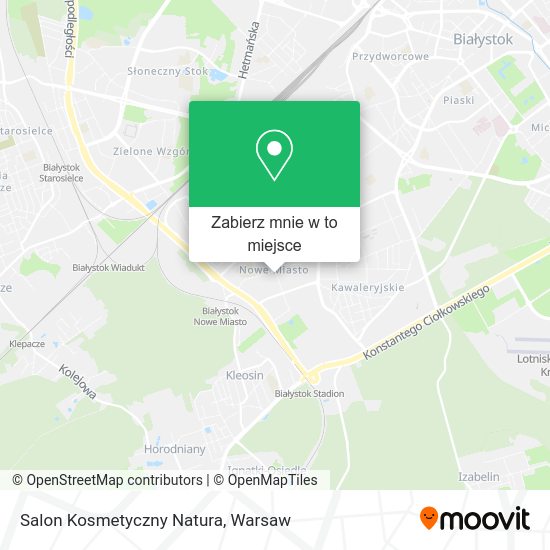 Mapa Salon Kosmetyczny Natura