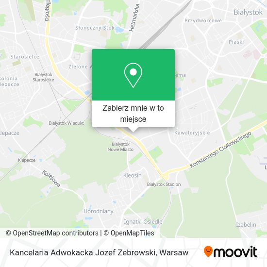 Mapa Kancelaria Adwokacka Jozef Zebrowski