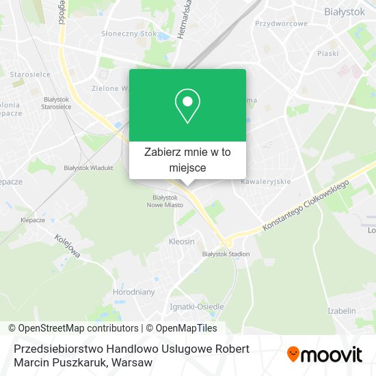 Mapa Przedsiebiorstwo Handlowo Uslugowe Robert Marcin Puszkaruk