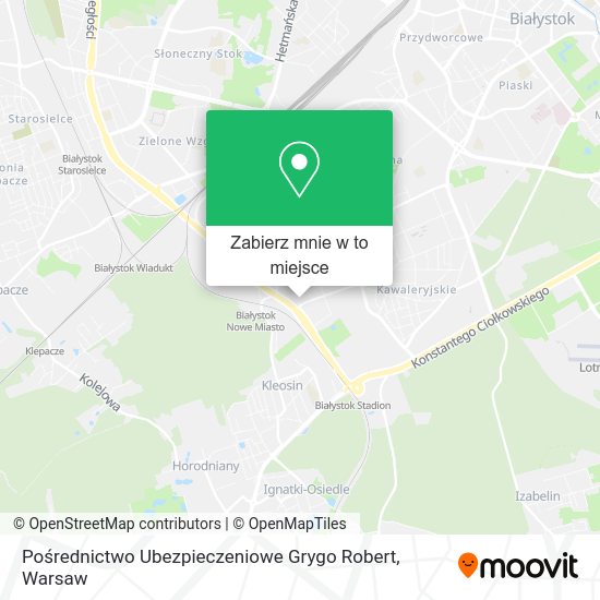 Mapa Pośrednictwo Ubezpieczeniowe Grygo Robert