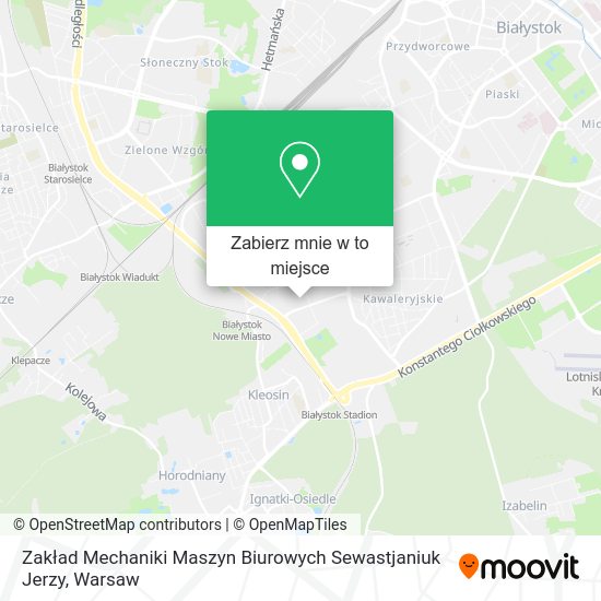 Mapa Zakład Mechaniki Maszyn Biurowych Sewastjaniuk Jerzy