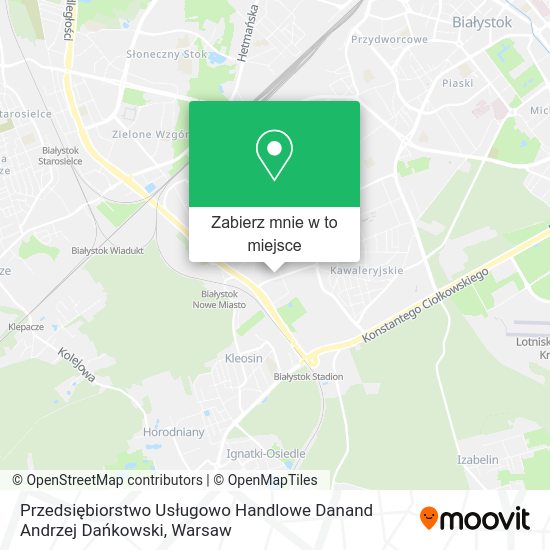 Mapa Przedsiębiorstwo Usługowo Handlowe Danand Andrzej Dańkowski