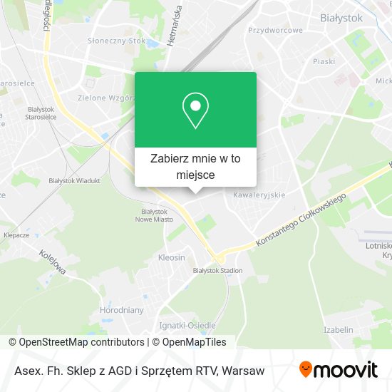 Mapa Asex. Fh. Sklep z AGD i Sprzętem RTV