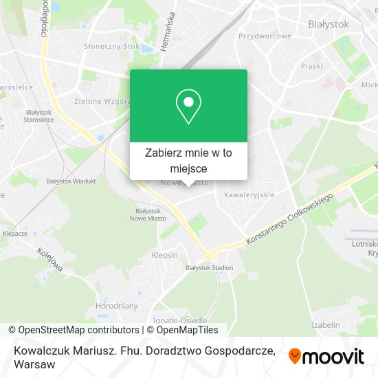 Mapa Kowalczuk Mariusz. Fhu. Doradztwo Gospodarcze