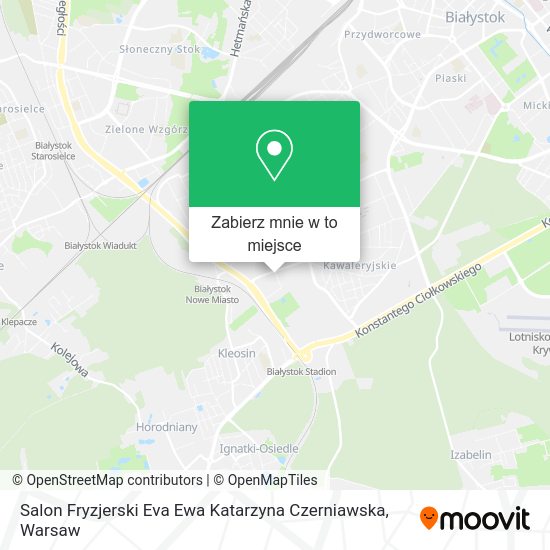 Mapa Salon Fryzjerski Eva Ewa Katarzyna Czerniawska