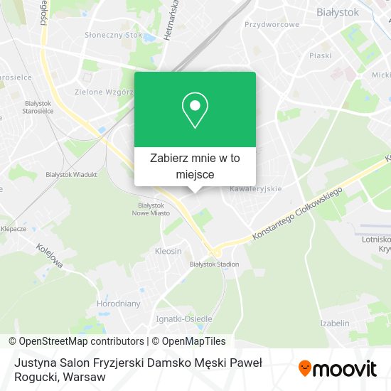 Mapa Justyna Salon Fryzjerski Damsko Męski Paweł Rogucki