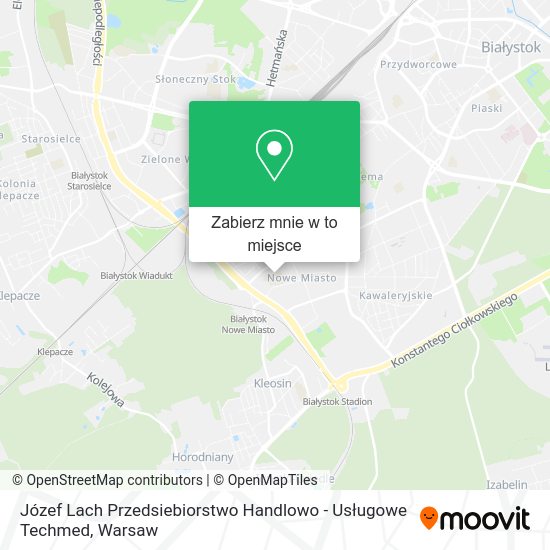 Mapa Józef Lach Przedsiebiorstwo Handlowo - Usługowe Techmed