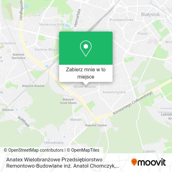 Mapa Anatex Wielobranżowe Przedsiębiorstwo Remontowo-Budowlane inż. Anatol Chomczyk