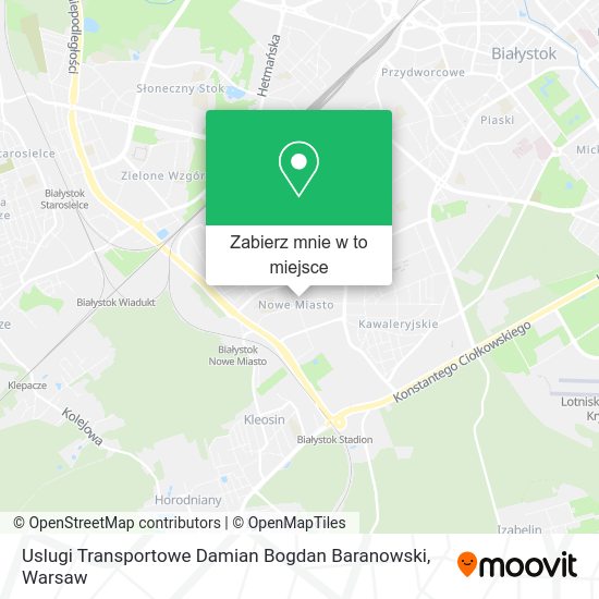 Mapa Uslugi Transportowe Damian Bogdan Baranowski