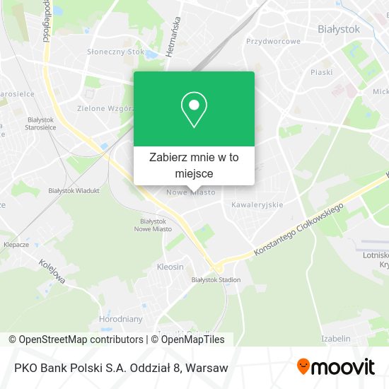 Mapa PKO Bank Polski S.A. Oddział 8