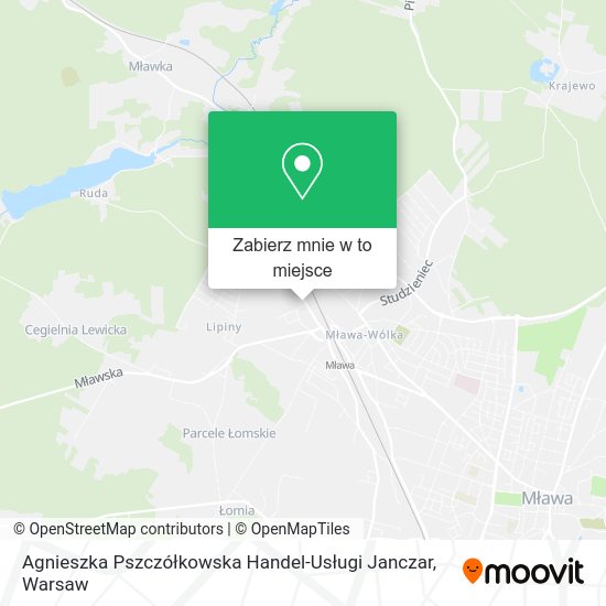 Mapa Agnieszka Pszczółkowska Handel-Usługi Janczar