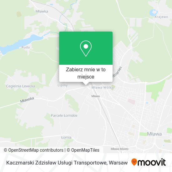 Mapa Kaczmarski Zdzisław Usługi Transportowe