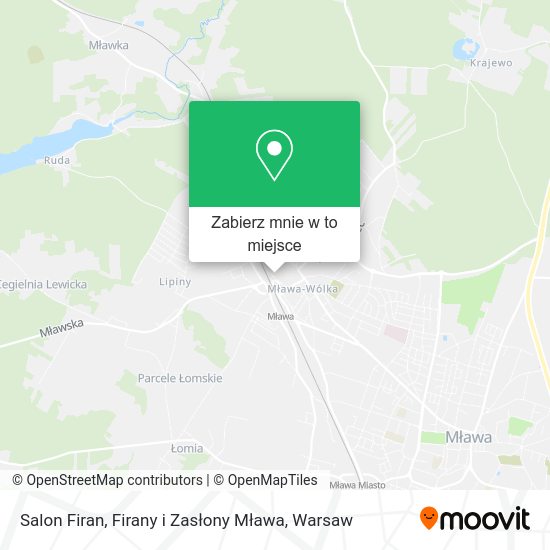 Mapa Salon Firan, Firany i Zasłony Mława