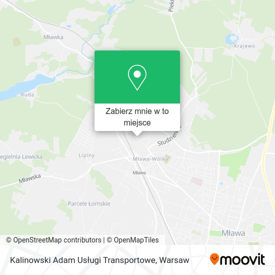 Mapa Kalinowski Adam Usługi Transportowe