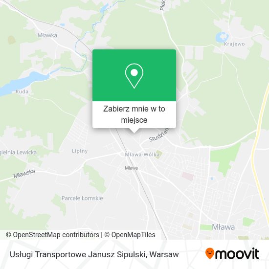 Mapa Usługi Transportowe Janusz Sipulski