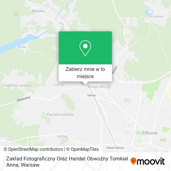 Mapa Zakład Fotograficzny Oraz Handel Obwoźny Tomkiel Anna