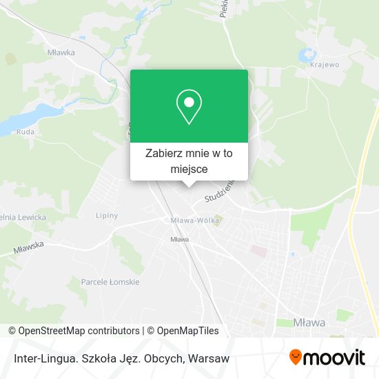 Mapa Inter-Lingua. Szkoła Jęz. Obcych