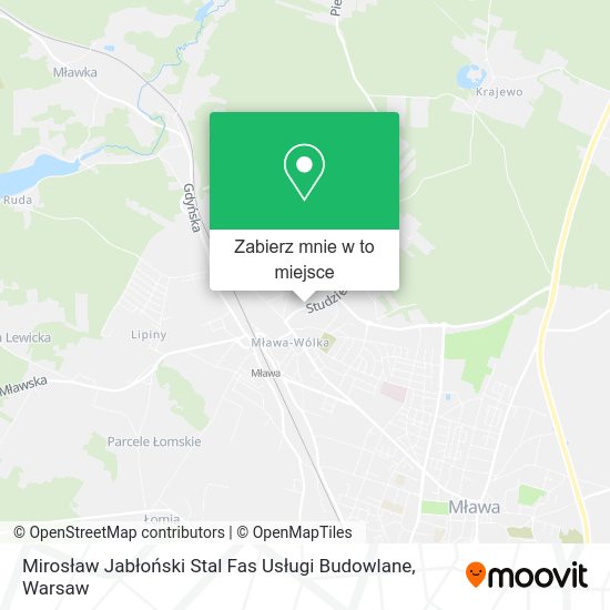 Mapa Mirosław Jabłoński Stal Fas Usługi Budowlane