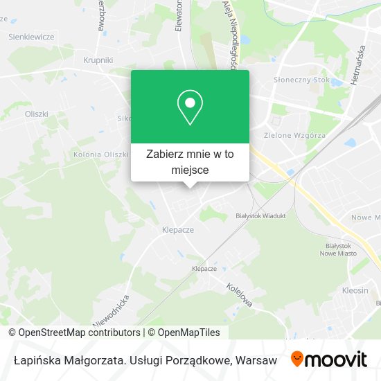 Mapa Łapińska Małgorzata. Usługi Porządkowe