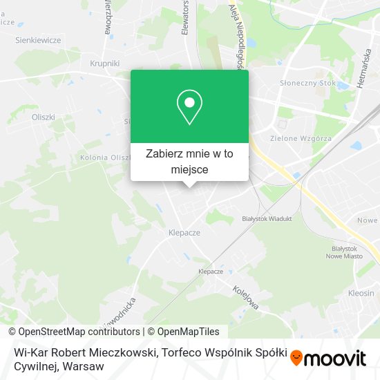 Mapa Wi-Kar Robert Mieczkowski, Torfeco Wspólnik Spółki Cywilnej