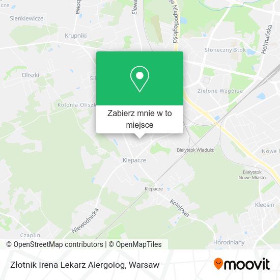 Mapa Złotnik Irena Lekarz Alergolog