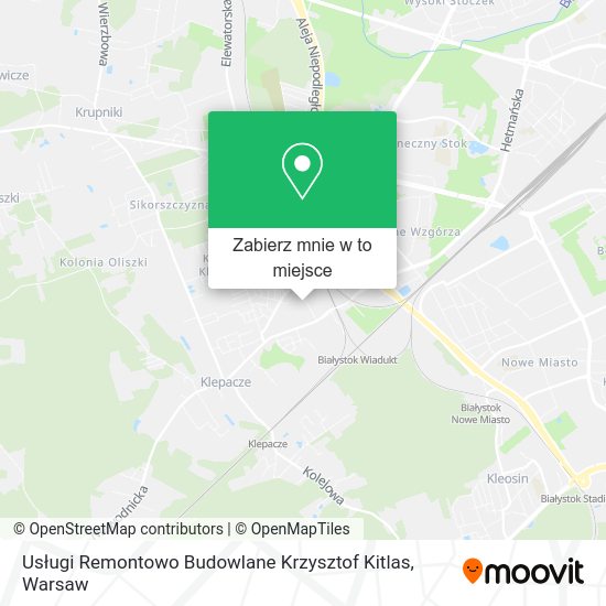 Mapa Usługi Remontowo Budowlane Krzysztof Kitlas