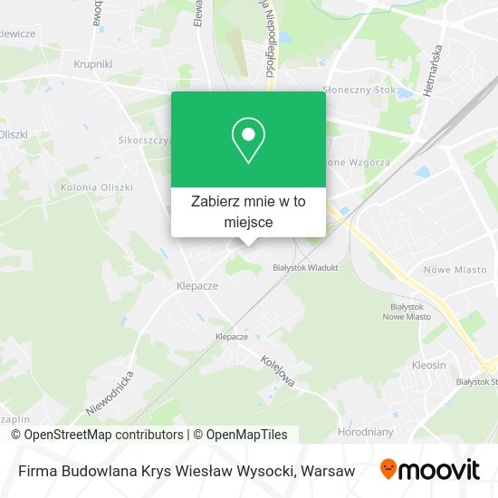 Mapa Firma Budowlana Krys Wiesław Wysocki