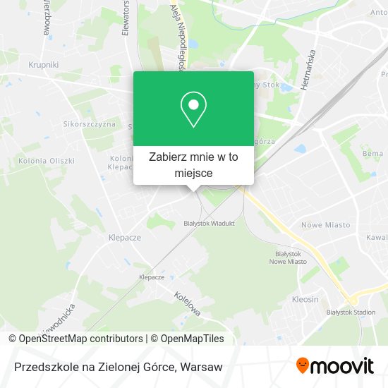 Mapa Przedszkole na Zielonej Górce