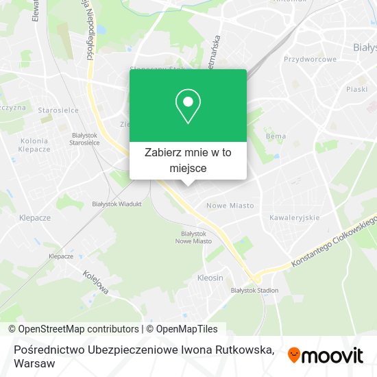 Mapa Pośrednictwo Ubezpieczeniowe Iwona Rutkowska