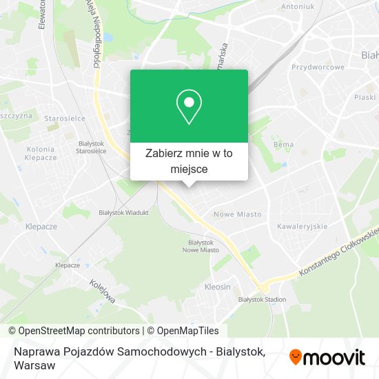 Mapa Naprawa Pojazdów Samochodowych - Bialystok