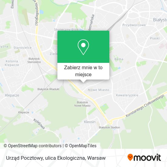 Mapa Urząd Pocztowy, ulica Ekologiczna