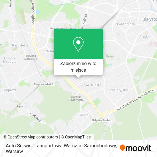 Mapa Auto Serwis Transportowa Warsztat Samochodowy