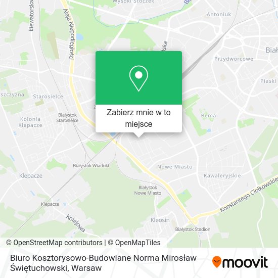 Mapa Biuro Kosztorysowo-Budowlane Norma Mirosław Świętuchowski