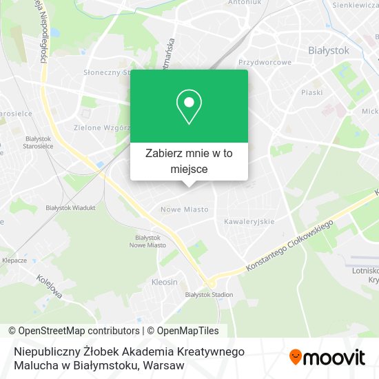 Mapa Niepubliczny Żłobek Akademia Kreatywnego Malucha w Białymstoku