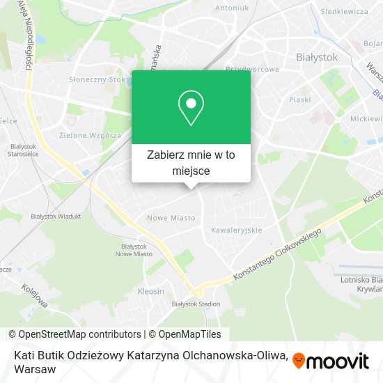 Mapa Kati Butik Odzieżowy Katarzyna Olchanowska-Oliwa