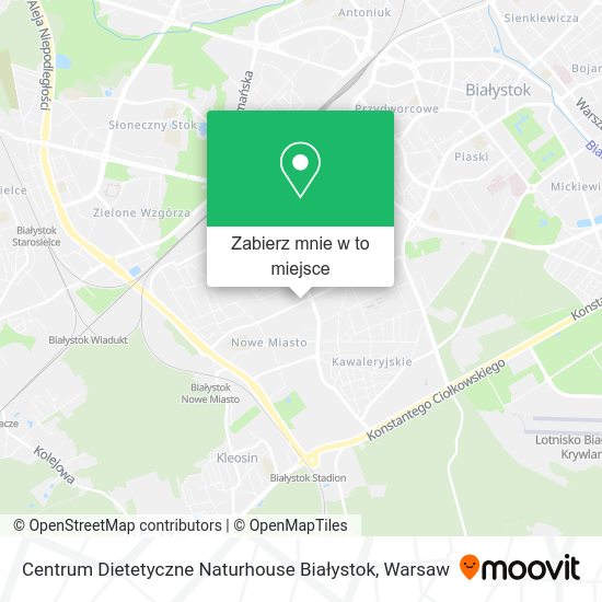 Mapa Centrum Dietetyczne Naturhouse Białystok